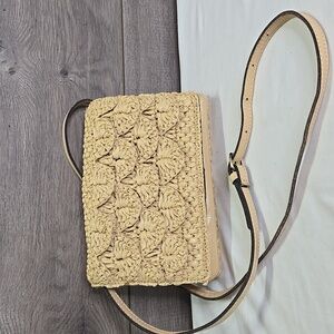 Patricia Nash Penley Raffia Straw Small Crossbody Bag